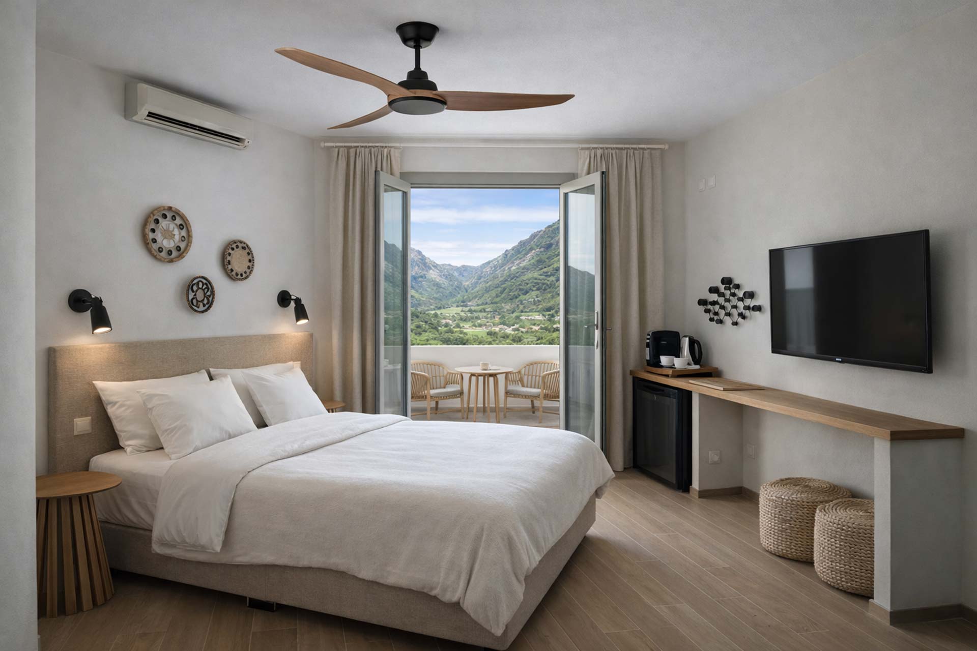 Τα δωμάτια στο Thyme timeless stay στις Καμάρες στη Σίφνο, με υπέροχη θέα