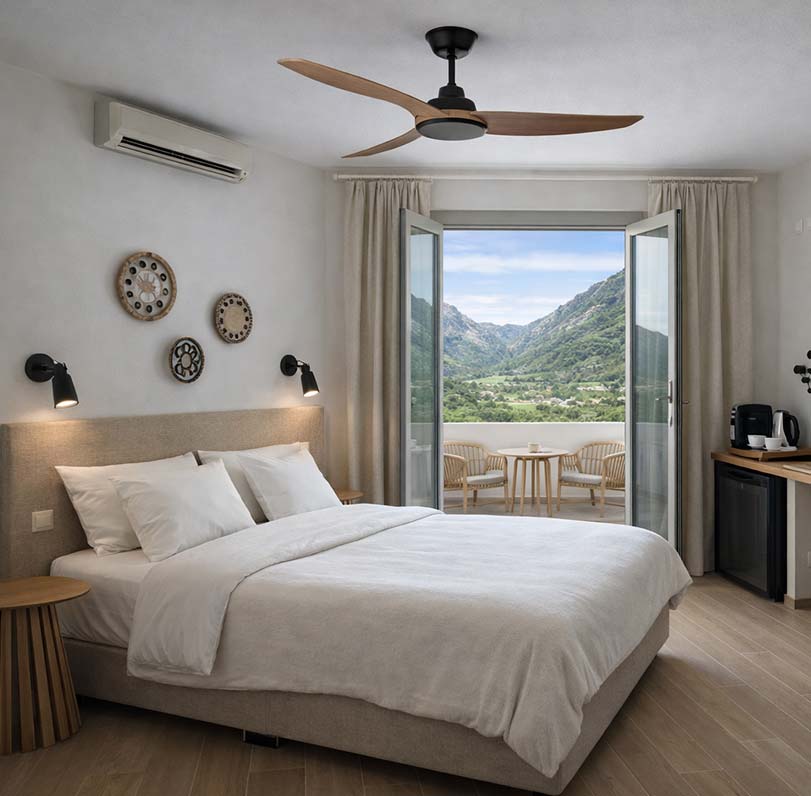 Υπνοδωμάτιο στα καταλύματα Thyme timeless stay στις Καμάρες στη Σίφνο